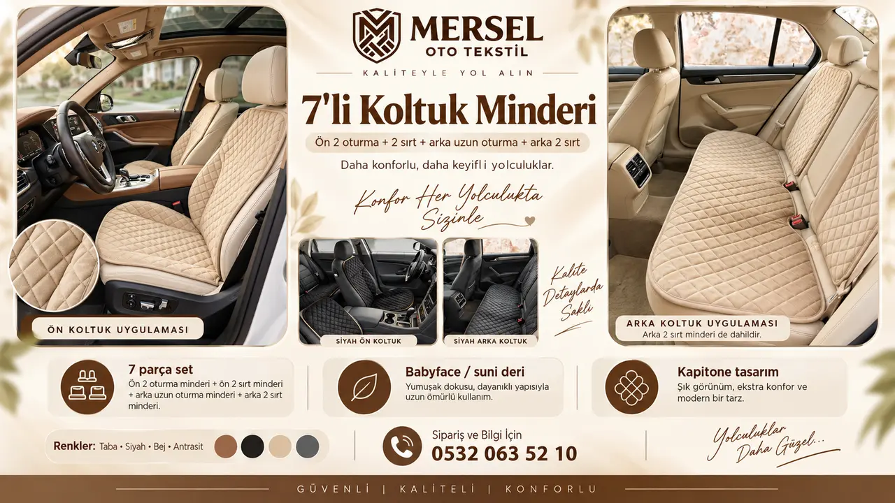 7'li koltuk minderi
